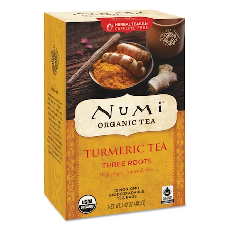 Numi Tea, Tumeric Tea, Three Roots, PK12 10550